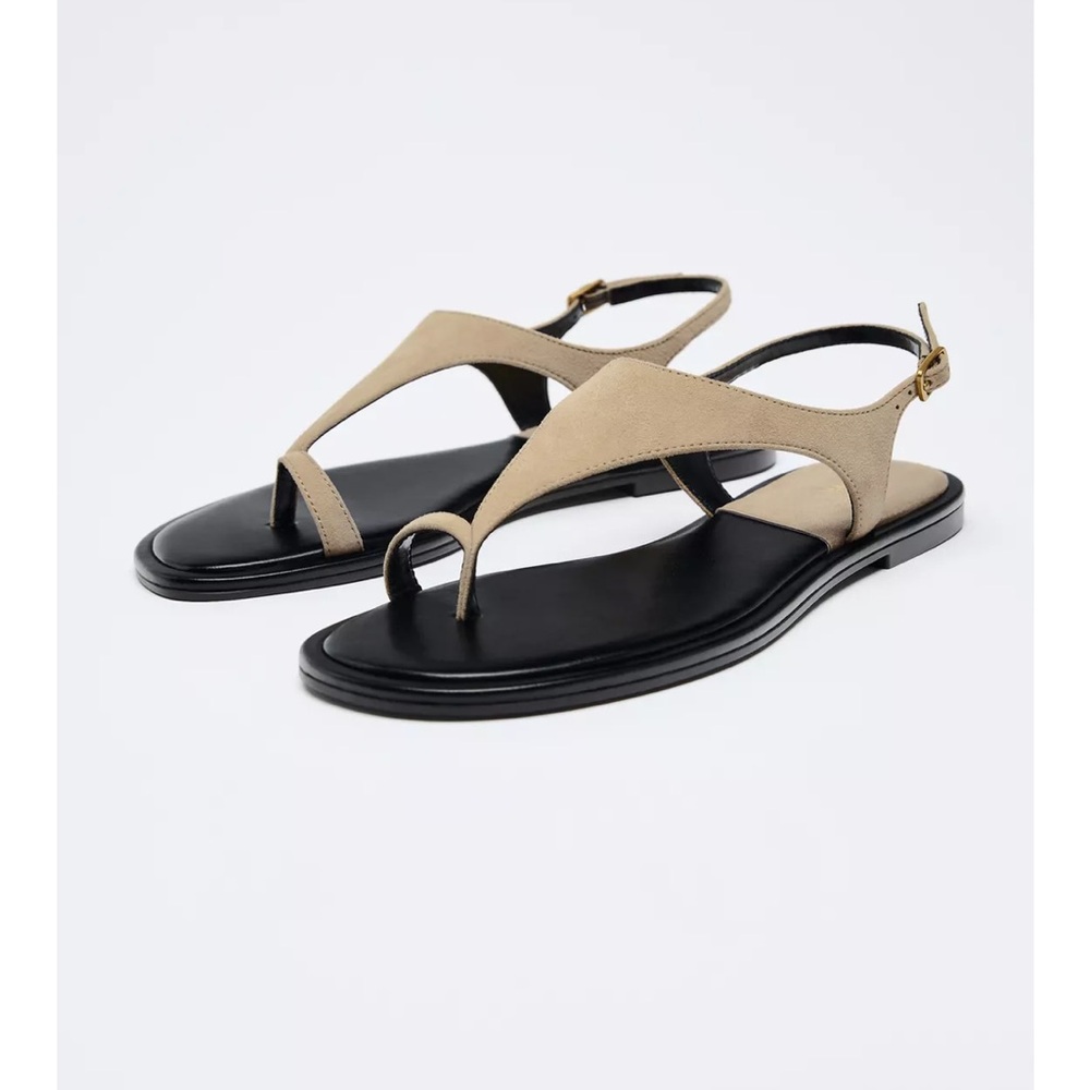 Zara Suede Toe Sandals